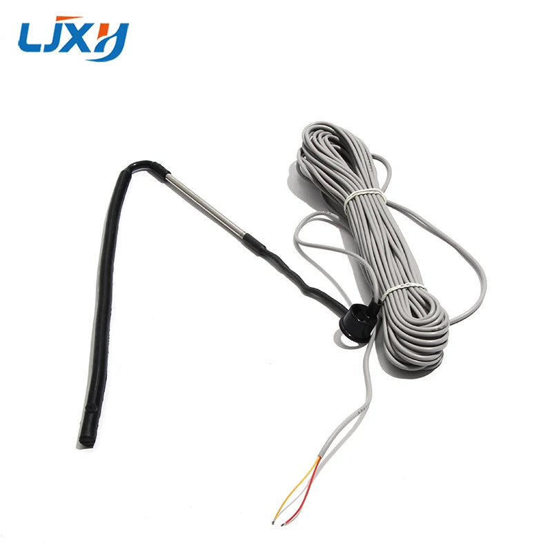 LJXH Solar Water Heater Parts Temperature and Level Sensor with Cable 20M Probe 30cm 2 Cores Black Rubber Side Mounting