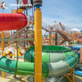 Outdoor Kids Playground Water Slide All Fiberglass Children Play Pool Ocean Style Water House with Spray Fruits