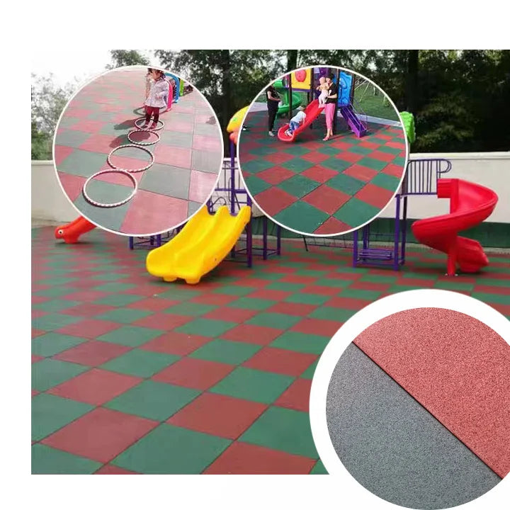 Anti-Slip Playground Kindergarten Rubber Floor EPDM Gym Rubber Flooring Mats Tiles
