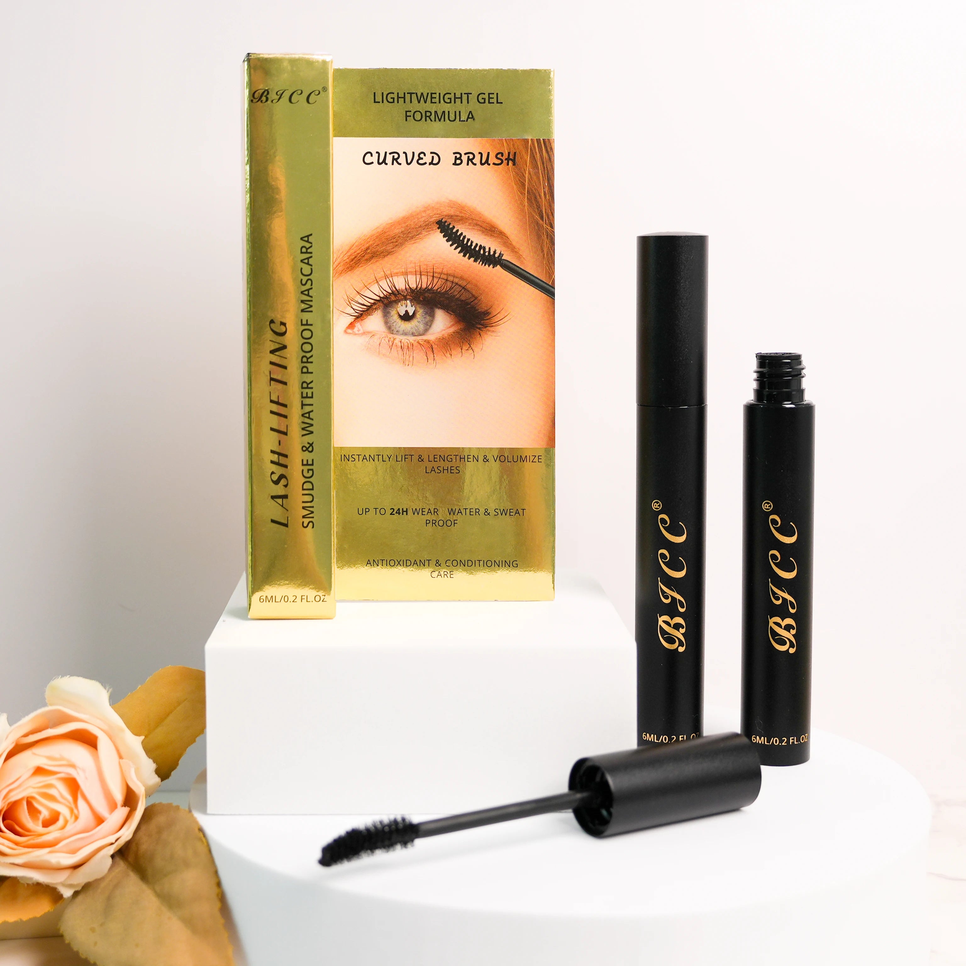 2025 Best Quality Colour New Luxury Cosmetics Color Thick Lengthening OEM Makeup Glitter False Lash Mascara
