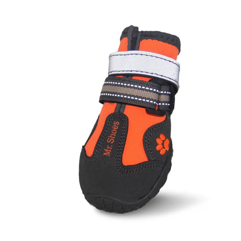 Wholesale Reflective Straps Outdoor Small Medium Dog Boots Waterproof Shoes for Large Dogs