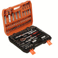 108pcs CR-V Socket Assortment Kit Customizable OEM Hand Tools for Mechanical Repair Including Ratchet Hex Wrenches Box 1 Set