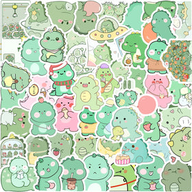 Cute Cartoon Dinosaur Stickers Car Phone Water Cup Decoration Stickers Waterproof Ledger Stickers