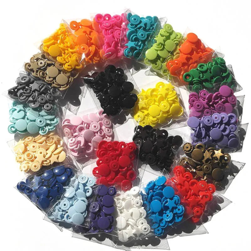 Multi-Size Plastic Snap Buttons 9mm 11mm 15mm POM Material for Baby Products Raincoat Packaging Industrial Sewing Accessories