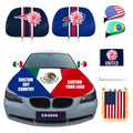 Custom Polyester Car Headrest Pennant Hanging Flag Rear View Mirror Cover Window Flag Car Head Rest Car Hood Cover