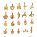 Factory in Stock Gold Plated Jewelry Fleur-De-Lis Rose Flower Pendant Non Tarnish Crown Charm Stainless Steel North Star Pendant
