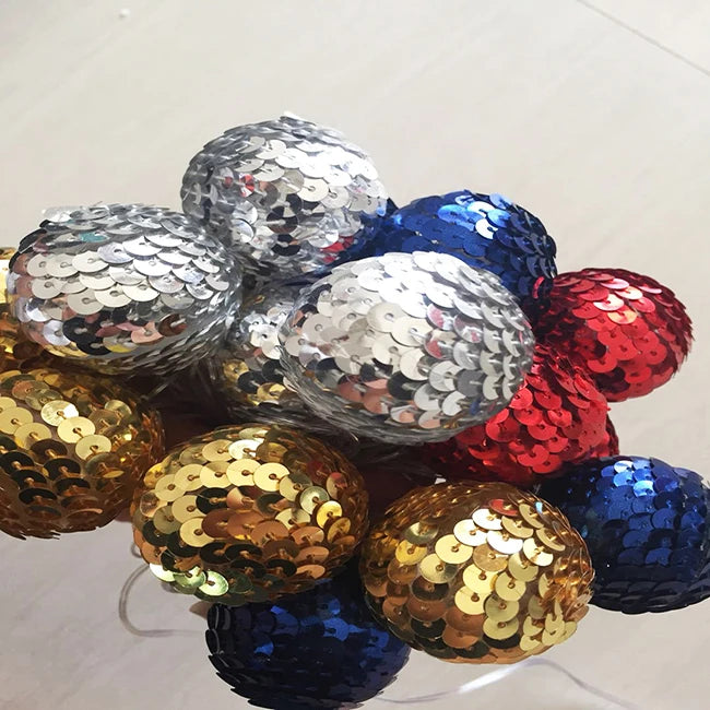 Hot Selling  10 Mixed Multi-Colors Mirror Disco Ball String Fairy Globe Light