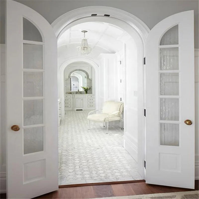DAIYA Arched French Doors Interior with Smoked Glass Double Interior Door