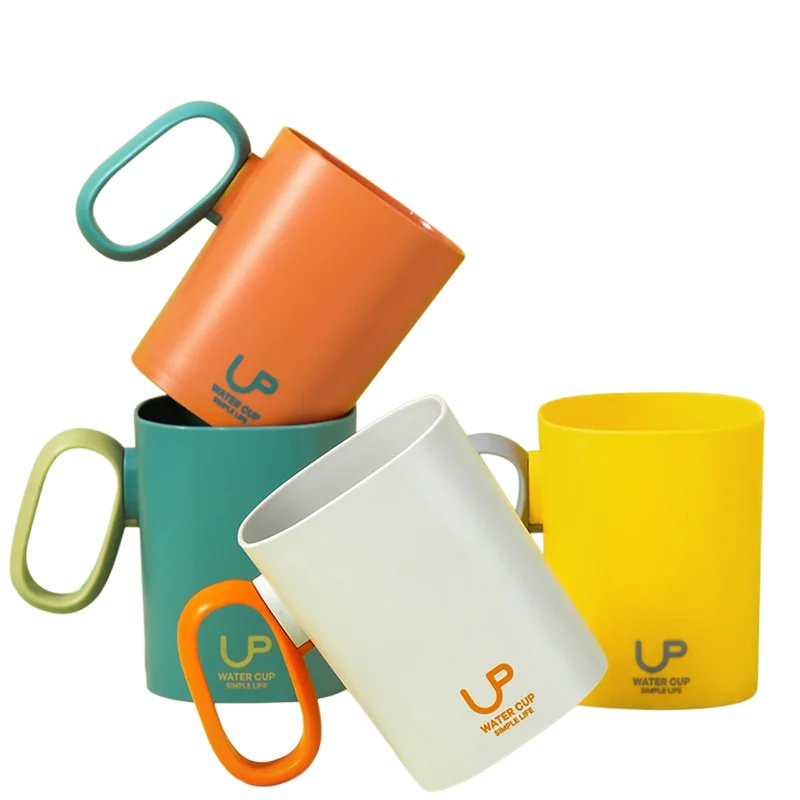 Wholesale Kids Colorful Bathroom Supplies Reusable Plastic PP Toothbrush Cup and Water Mug Low MOQ