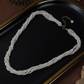 Baroque Natural Freshwater Pearl Necklace for Women Vintage Multi-Layered Woven Gold Plated Copper Jewelry for Gift Wholesale