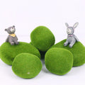 E07609 Fake Plant Wall Accessories with Grass Decorative Background Grass Wall Backdrop Moss Faux Artificial Moss Stone