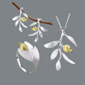 Lotus Fun New Arrival Handmade Pure 925 Sterling Silver Black  Jewelry Set for Women Fine Jewelry for Women