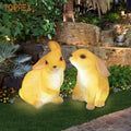 Commercial Level Durable Outdoor LED Resin 3D Sculpture Christmas Rabbit and Animals Motif Light for New Year Projects