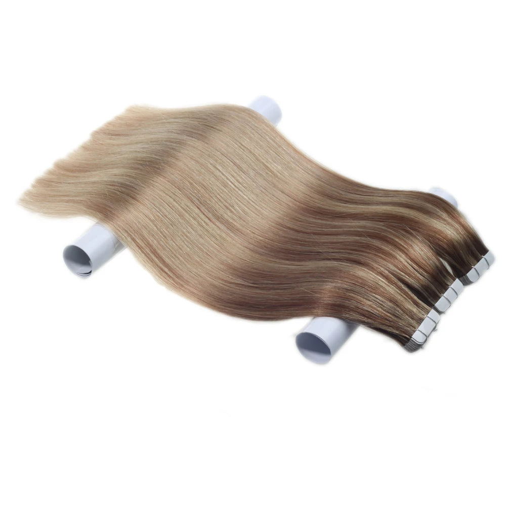 Wholesale Tape Hair Extensions Double Drawn Virgin Remy Tape Hair Human Balayage Color Tape in Hair Extensions