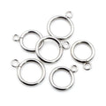 1000pcs/Lot 10 12 14 16 mm Stainless Steel Circle Rings with Loop DIY Jewelry Making Accessories Findings for Necklace Earrings