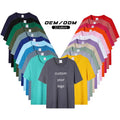 OEM ODM Men's Cotton T-shirt Custom T Shirt Puff Printing Logo Unisex Graphic Short Sleeve T-Shirt for Men Women