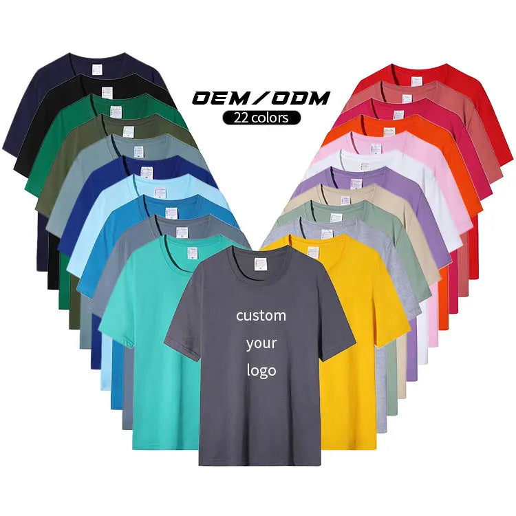 OEM ODM Men's Cotton T-shirt Custom T Shirt Puff Printing Logo Unisex Graphic Short Sleeve T-Shirt for Men Women