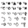 Surgical Steel Punk Ear Studs Tragus Cartilage Piercing Zircon Man/Unisex Skull Earrings Helix Lobe Piercing Jewelry