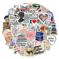 RTS 50Pcs Waterproof Vinyl Decals Teens Adult Laptop Book Water Bottle Phone Love Reading Stickers Pack
