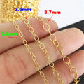 Real 14K Gold Filled Cable Chain 2.3MM/2.6MM/3.7MM Chain Necklace Gold Jewelry Chain