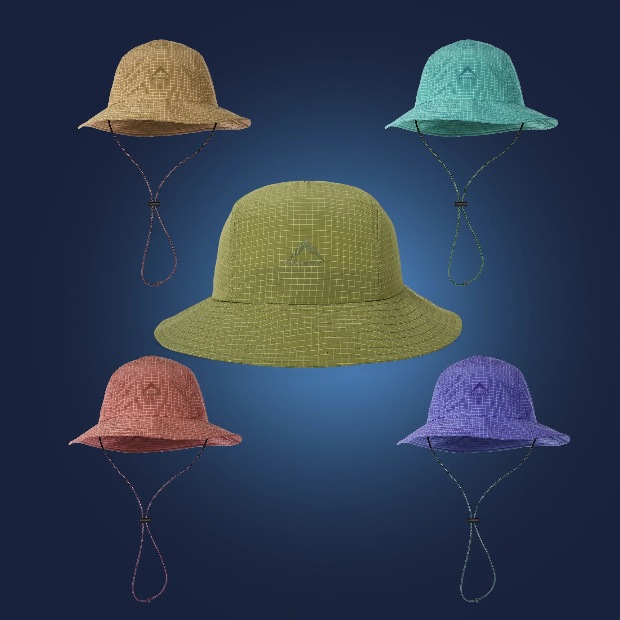 Custom Embroidery Outdoor Check Foldable Golf Plain Fisherman Waterproof Cap Fishing Hiking Bucket Hats with String