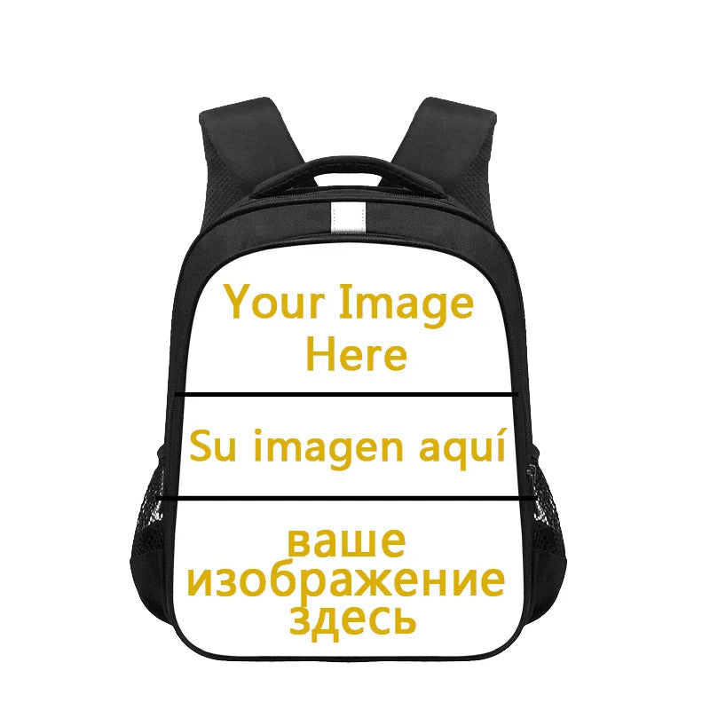 Custom Print Photo Backpack Elementary Student School Bags Boys Girls Small 13 Inches School Backpack with Reflective Stripe