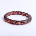 Popular Vintage Style Amber Color Tortoiseshell Leopard Print Chunky Acrylic Resin Bracelets Bangles for Women Jewelry