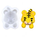 Hengya 3D Liquid Silicone Cake Mold 3D Large tiger Shape  Fondant Silicone Baking Mold Handmade Soap Cake Mold