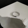 VAF Custom Engraved Simple Circle Smooth Ring Stainless Steel Rings for Men Women