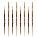 Yihuale New Dual Ended Liner Brush Rose Gold Metal Handle UV Gel Liner Brush Nail Art Liner Brush