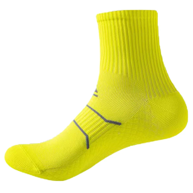 Professional Men's Women's Basketball Marathon Running Casual Crew Socks 100% Cotton Non-Slip Quick Dry Anti-Bacterial