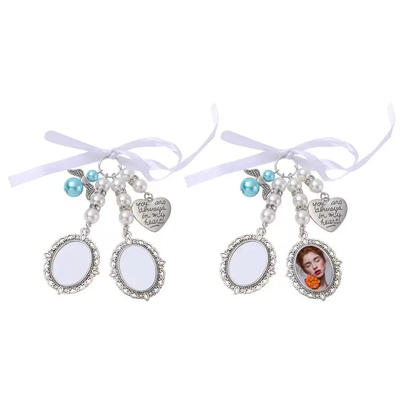 Sublimation Blank Metal Lace Brooch Pendant Graduation Season DIY Pin Badge Gift