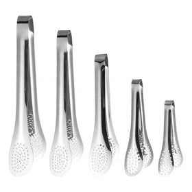 Stainless Steel Durable Kitchen Grill Baking Utensils Hollow Pliers Food Tongs Barbecue Accessories Bread Clamp Dishwasher Safe