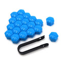17mm Auto Parts Machinery Wheel Lug Bolt Nut Cover and Accessories Plastic Clip Nut 20pcs Nuts + 1 Tool Colorful High-quality