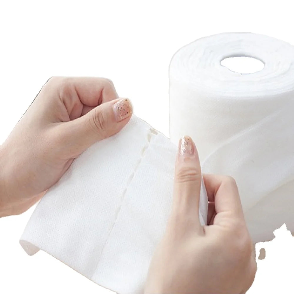 Factory Price Organic Cotton Spunlace Nonwoven Plain Semi-Cross Cotton Spunlace Non-woven Fabric Wipe the Raw Material