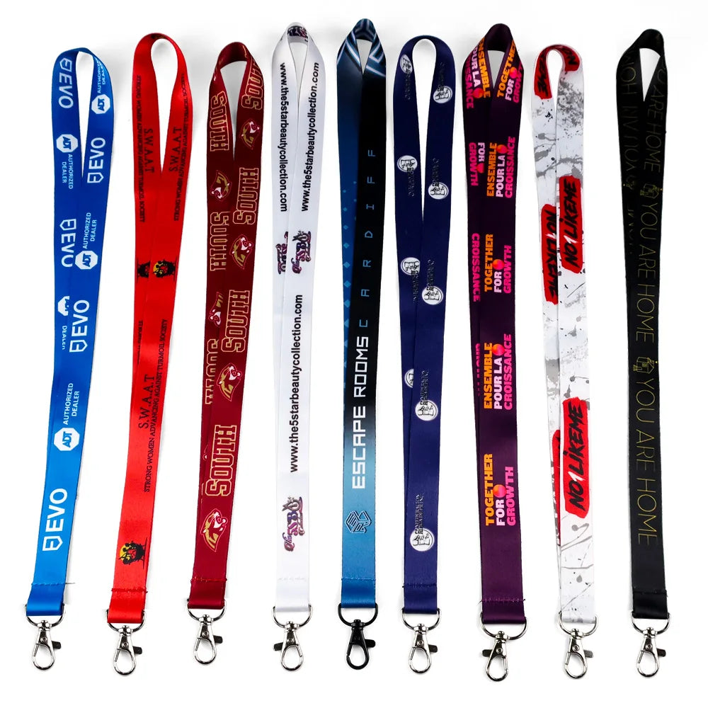 Lanyards Manufacturer Personalized Promotional Safety Designer Sublimation Keychain Cute Anime Custom Nylon Polyester Lanyard