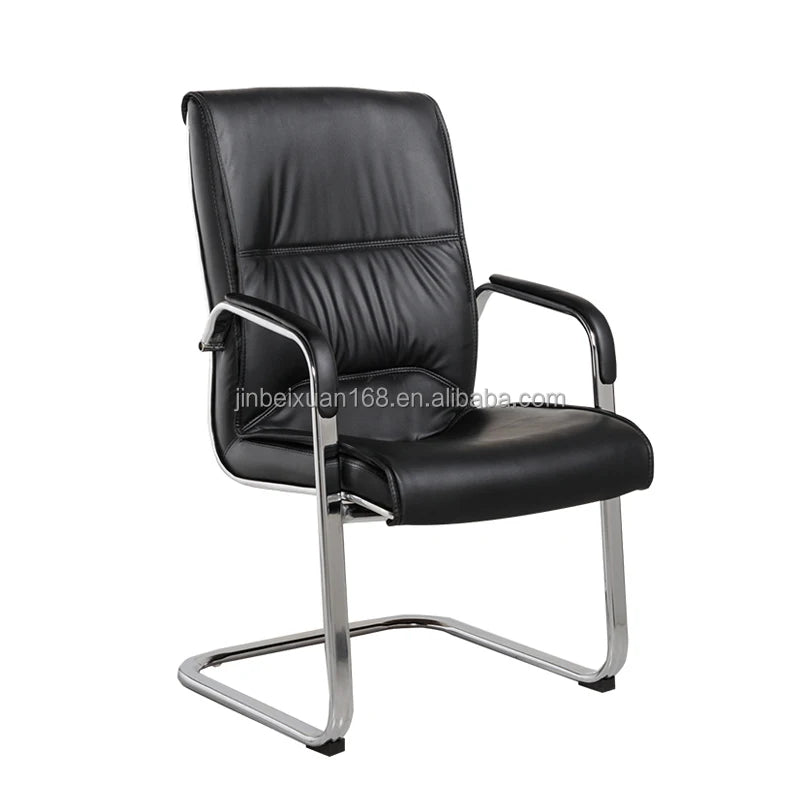 New Arrival Contemporary Design Black Metal Frame Office Visiting Chair Commercial Furniture Adjustable Height Armrest Chair