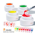 JTING New Trend Full Luster 9 Colors Neon Painting Gel Nail Polish OEM Nail Art Paint Fluorescence Painting Gel Free Design