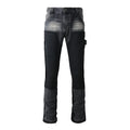 High Quality Black Baggy Cargo Pants for Men Flare Style Relaxed Cotton Denim Trousers Hip Hop Y2K Inspired