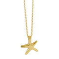 Wholesale Starfish Necklace 925 Sterling Silver Jewelry Gold Plated Pendant Necklace for Women