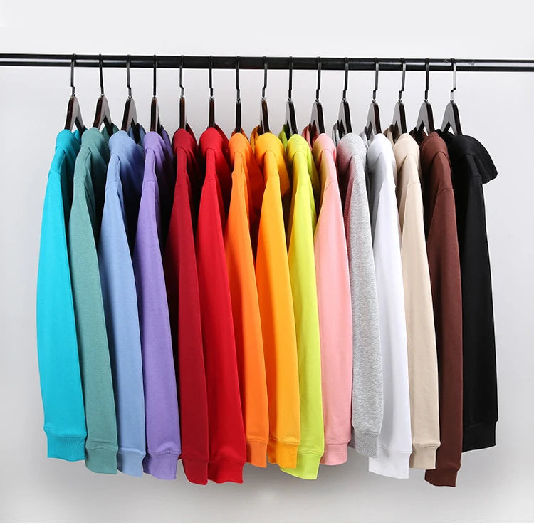 EH-039 Men's Regular Drawstring Hoodie Boxy Fit Pullover Sweatshirts with Custom Graphic Print Embossed Collar