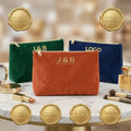 Fashion Velvet Travel Zipper Makeup Bag Personalize Private Custom logo Cosmetic Toiletry Bag with Zipper Closure