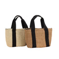 Girls Woven Handmade Paper Straw Beach Bag Zipper Closure Holiday Style Shoulder Strap Hand Bag Tote Bag