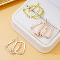 Wholesale 925 Sterling Silver Gold Plated Earrings Irregular Geometry Huggie Hoop Earrings Fine Jewelry Earrings