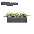 China Supplier Long Rectangular Flowerpot Fiberclay Planters Trough Outdoor Furniture Planter