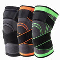 Hx015 OLLAS 2025 New Arrivals 3D Knitted Elastic Nylon Knee Support Sleeve Compression Sports Knee Brace With Belt