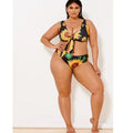 New Style Plus Size Ladies Swimsuit Printed Plus Size Bikini