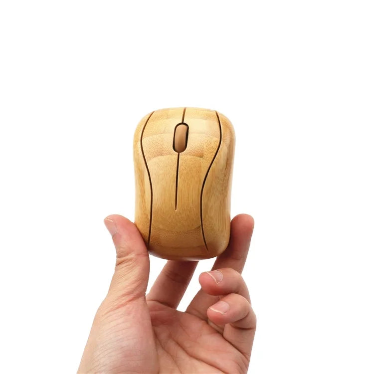 Bamboo Wooden Optical Computer Laptop Cordless Wireless USB Mini Rechargeable Mouse Mice Stock Souris Sans Fil Bambop Crafts