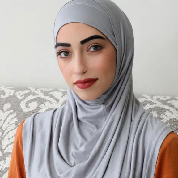 Muslim Jersey Scarf Two Pieces Amira Hijab With Underscarf Islamic Two Pieces Hijabs
