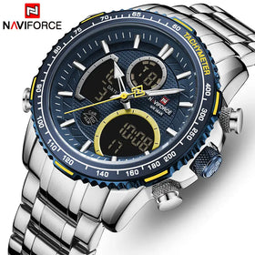 Naviforce NF8026 Fashion Dongguan Man Quartz Watch Formal Stainless Steel Band Waterproofing Chronograph Storage Business Watch